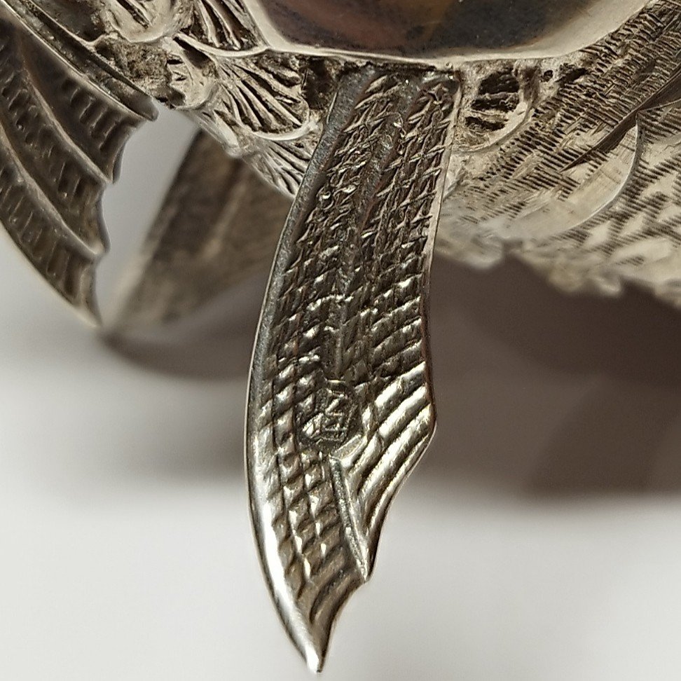 Articulated Fish In Silver. Salt Shaker. Spain, 1900.-photo-4