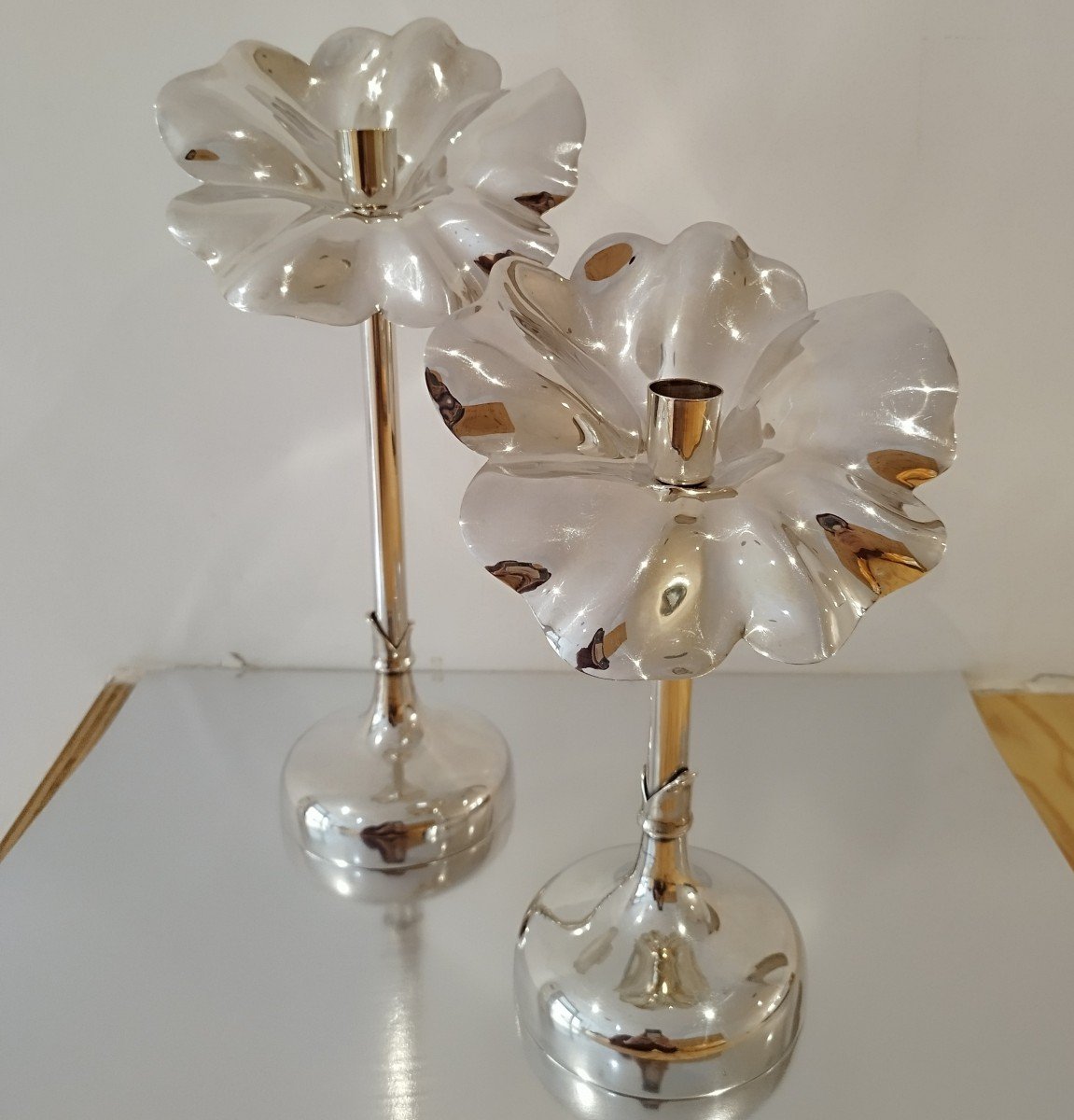 Paire De Chandeliers "flor De Vecchi Milano 1935"-photo-3