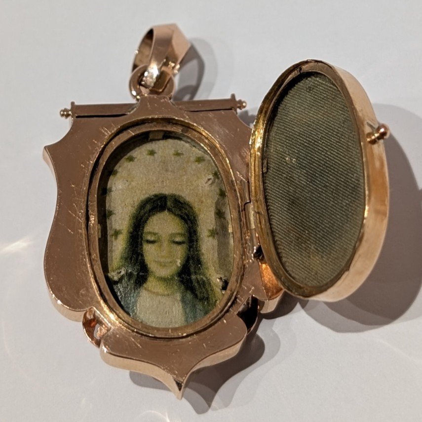 Reliquary Photo Holder Pendant, 1900s-photo-2