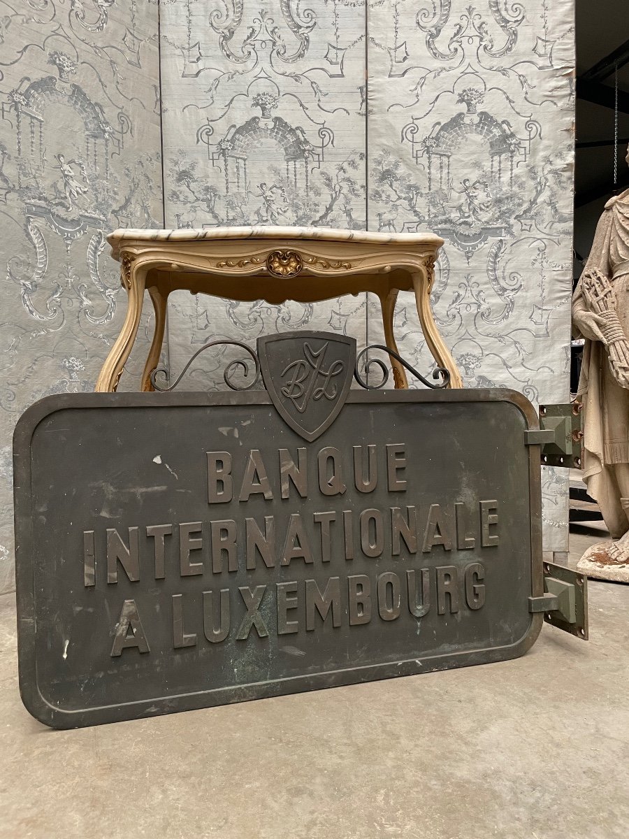Publicité Exceptionnelle En Bronze De La  Banque Du Luxembourg-photo-3