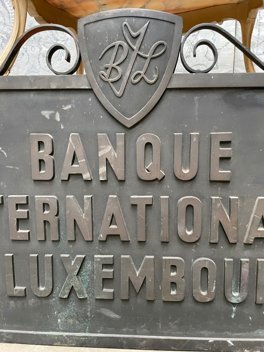 Exceptional Bronze Advertising From The Banque Du Luxembourg-photo-8