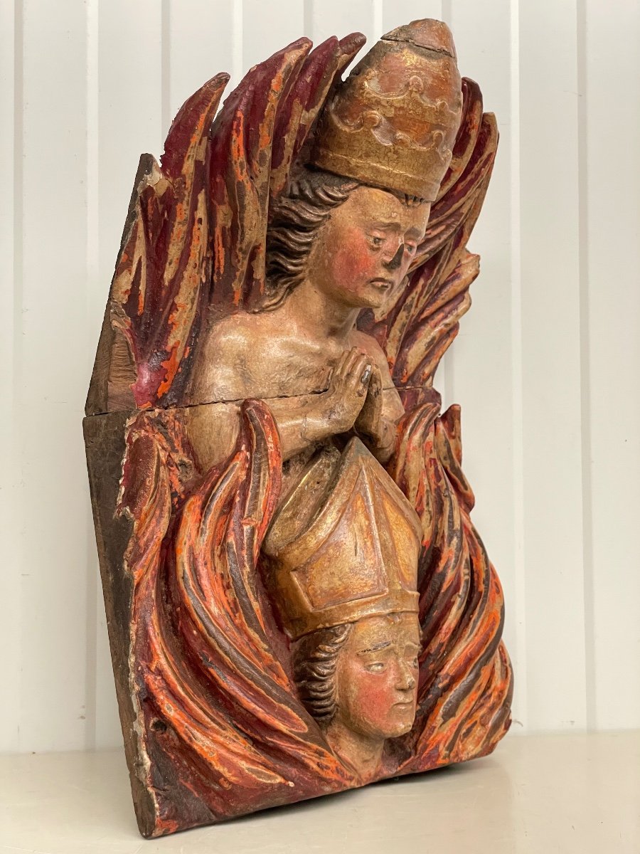 Souls In Purgatory In Carved Wood-photo-2