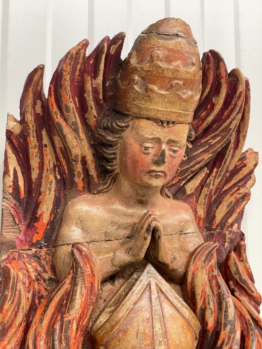 Souls In Purgatory In Carved Wood-photo-3