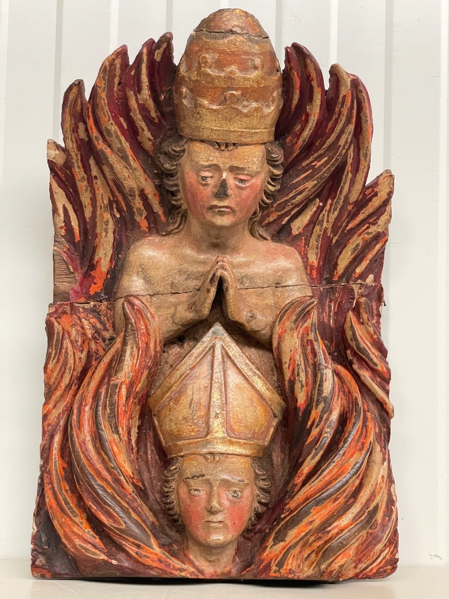 Souls In Purgatory In Carved Wood-photo-5