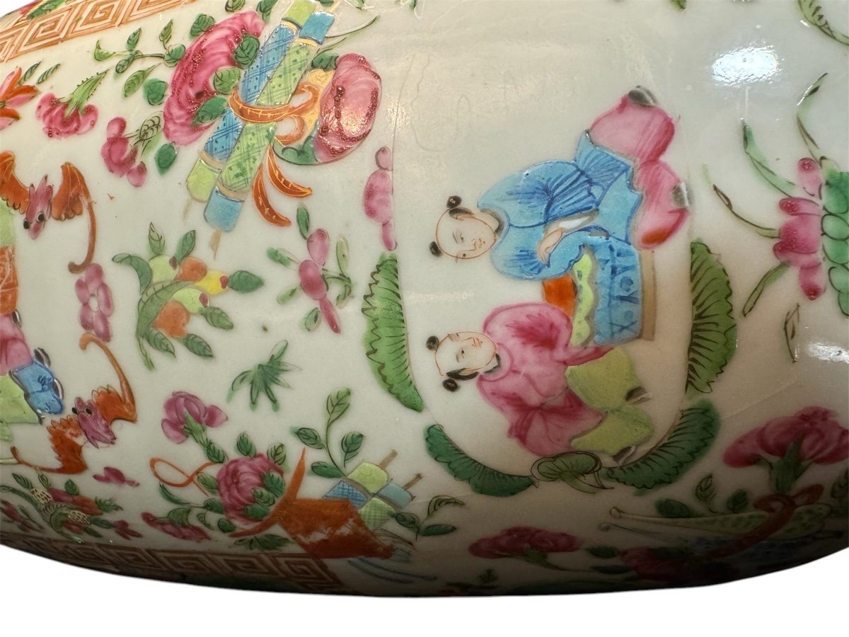 Paire De Vase En Porcelaine De Canton-photo-5