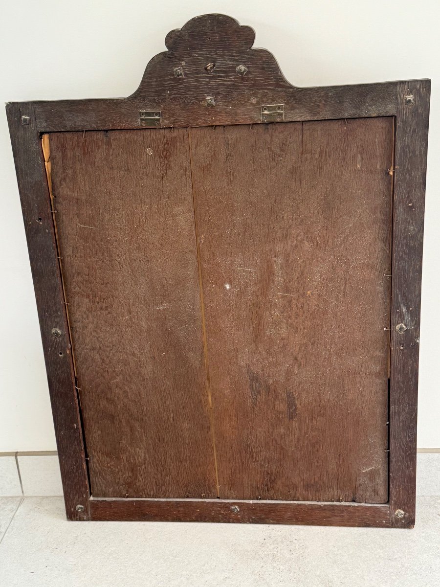 Antique Mirror With The Coat Of Arms Of The Durfort Family-photo-3