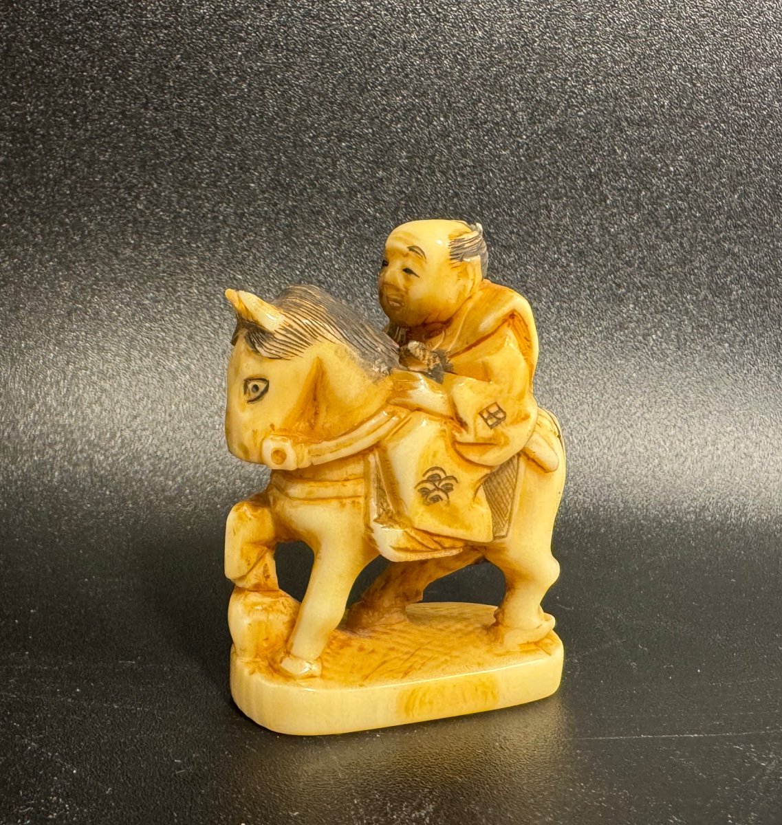 Netsuke Characters On Horseback