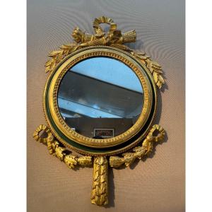 Miroir Sorcière En Bois Doré Louis XVI