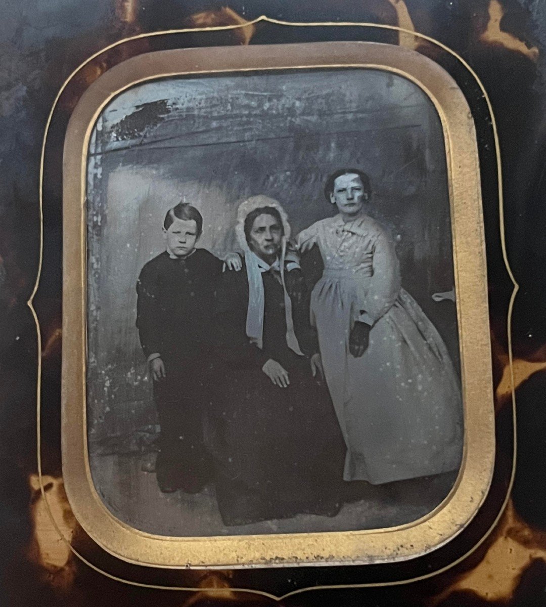 Photographie - Ambrotype encadrée - Portrait de groupe -photo-2