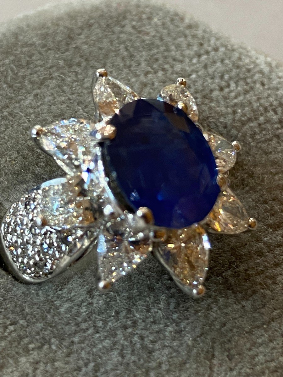 Sapphire And Diamond Star Ring Ref 323s287-photo-2