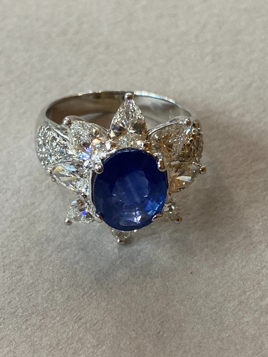 Sapphire And Diamond Star Ring Ref 323s287-photo-2