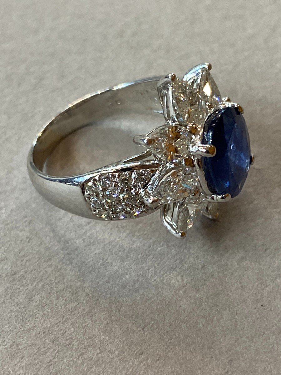 Sapphire And Diamond Star Ring Ref 323s287-photo-3