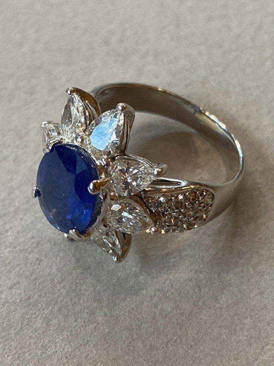 Sapphire And Diamond Star Ring Ref 323s287-photo-5