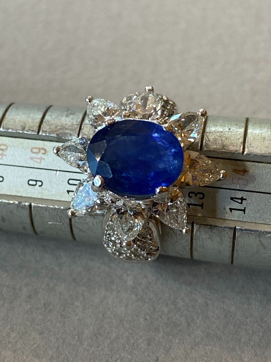 Sapphire And Diamond Star Ring Ref 323s287-photo-6