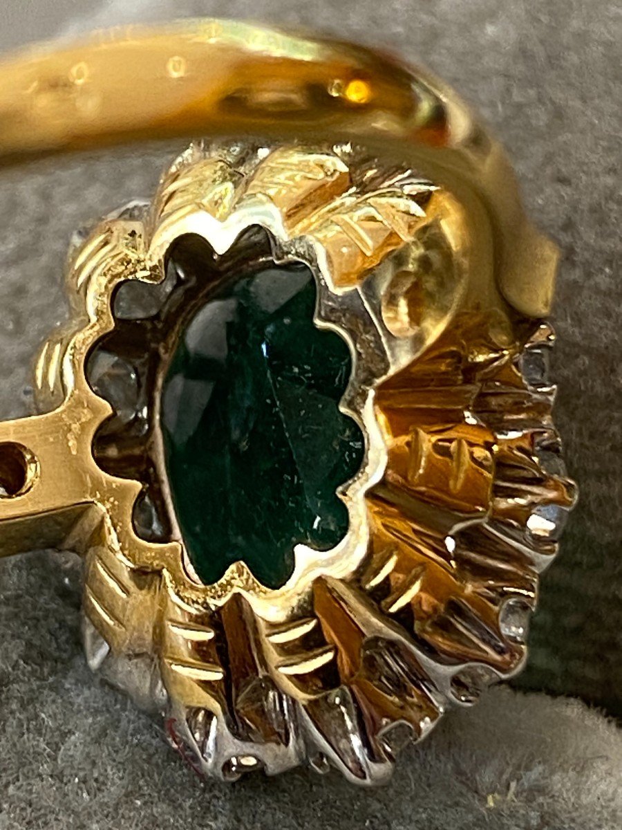 Pompadour Emerald Ring Ref 324e116-photo-3