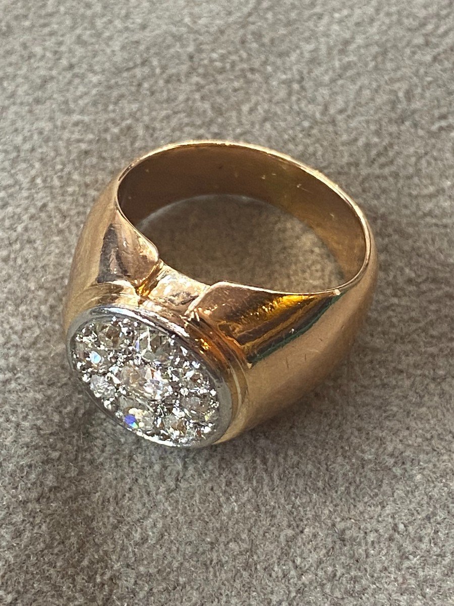 Diamond Signet Ring Ref 313.459-photo-2