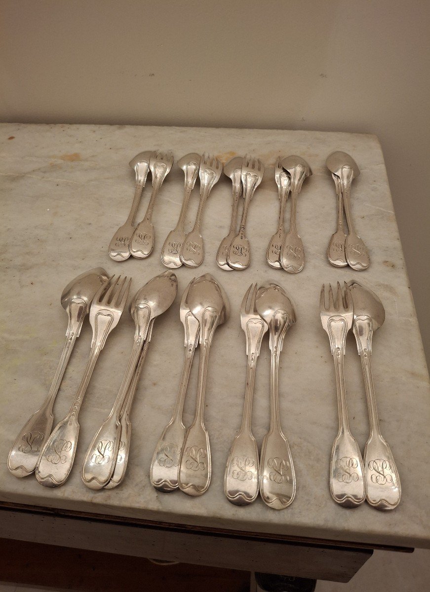 19th Century Filet Entremet Cutlery