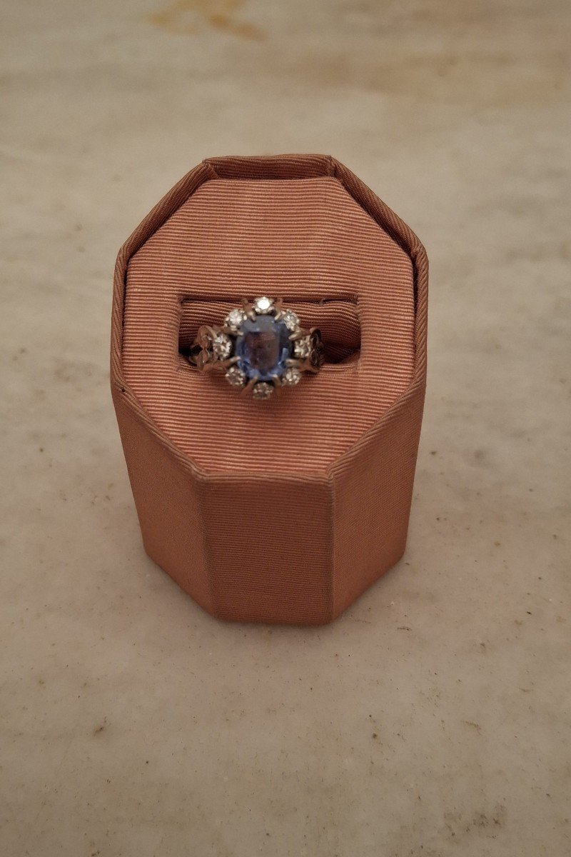 Bague Saphir Diamants-photo-2