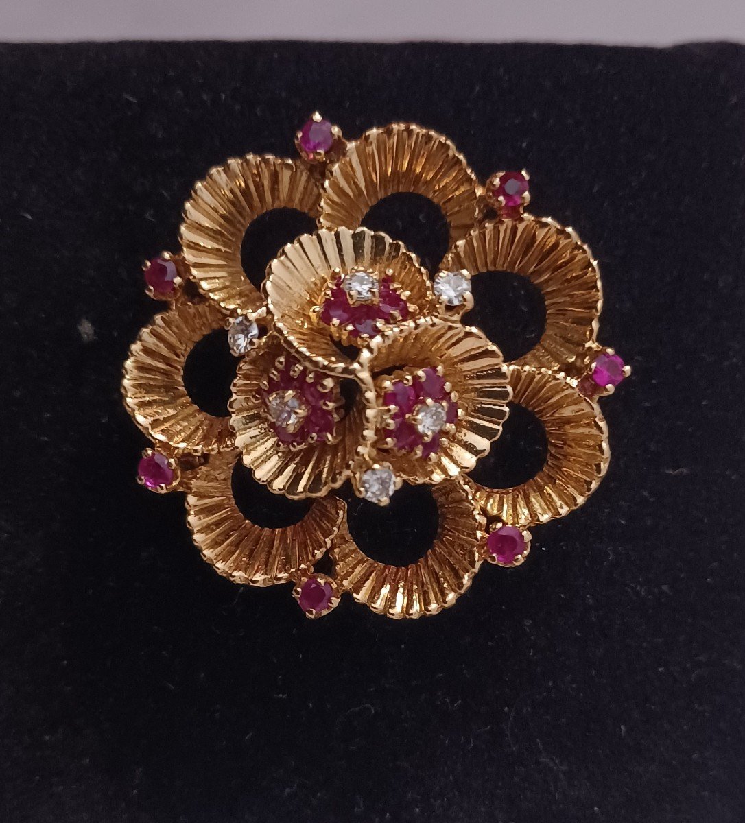 Ruby And Diamond Brooch