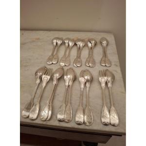 19th Century Filet Entremet Cutlery