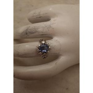 Bague Saphir Diamants