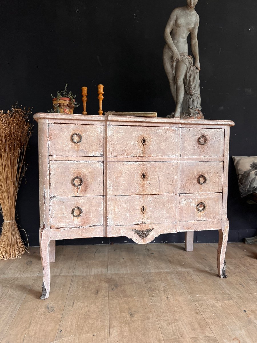 Patinated Chest Of Drawers -photo-2