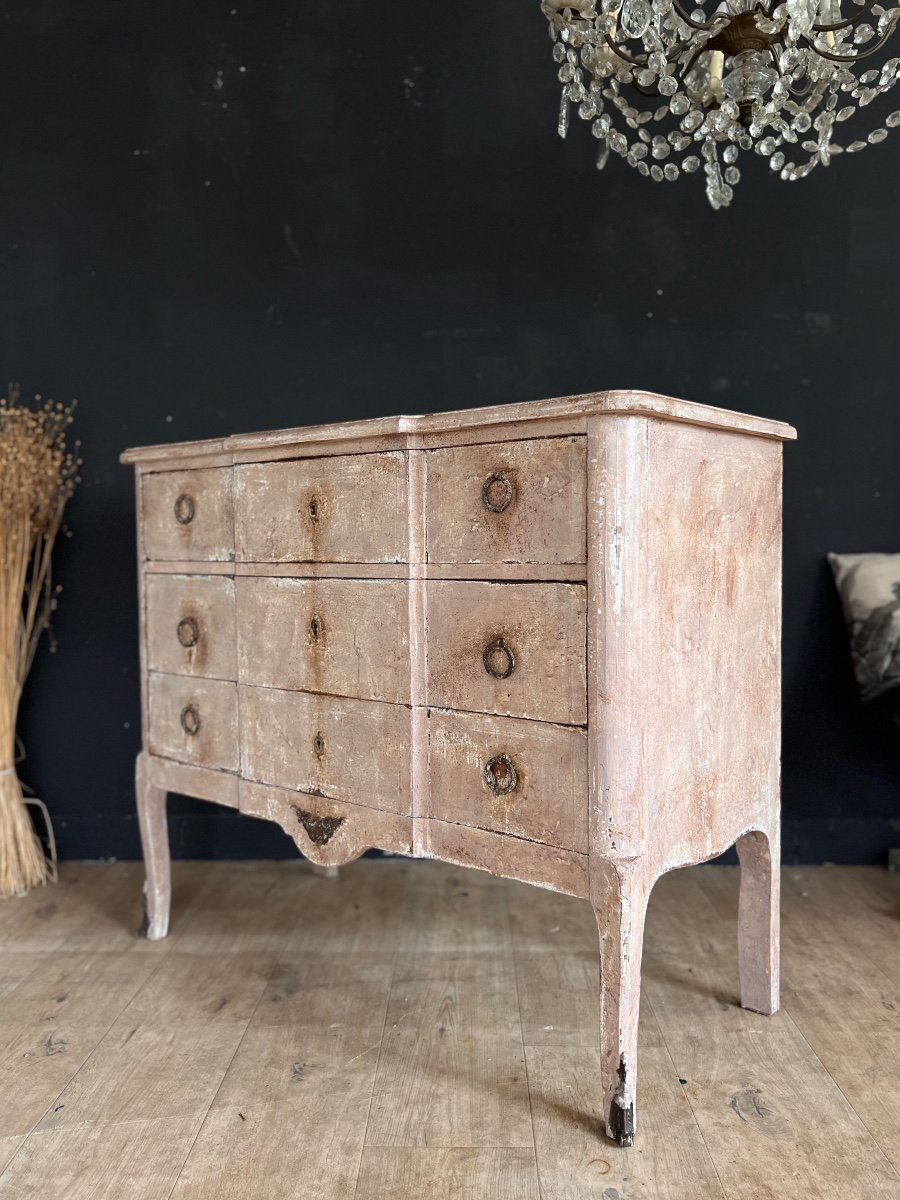 Patinated Chest Of Drawers -photo-2
