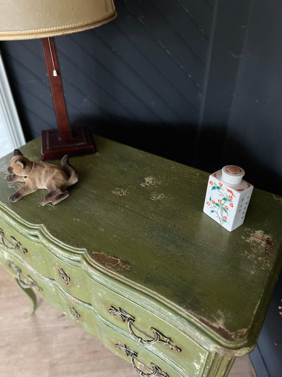 Patinated Sauteuse Chest Of Drawers-photo-1