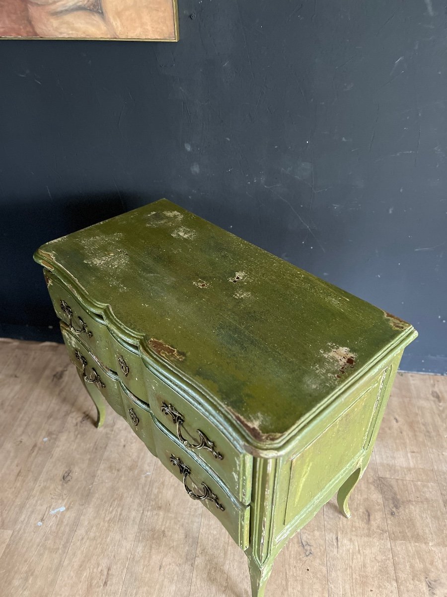 Patinated Sauteuse Chest Of Drawers-photo-3