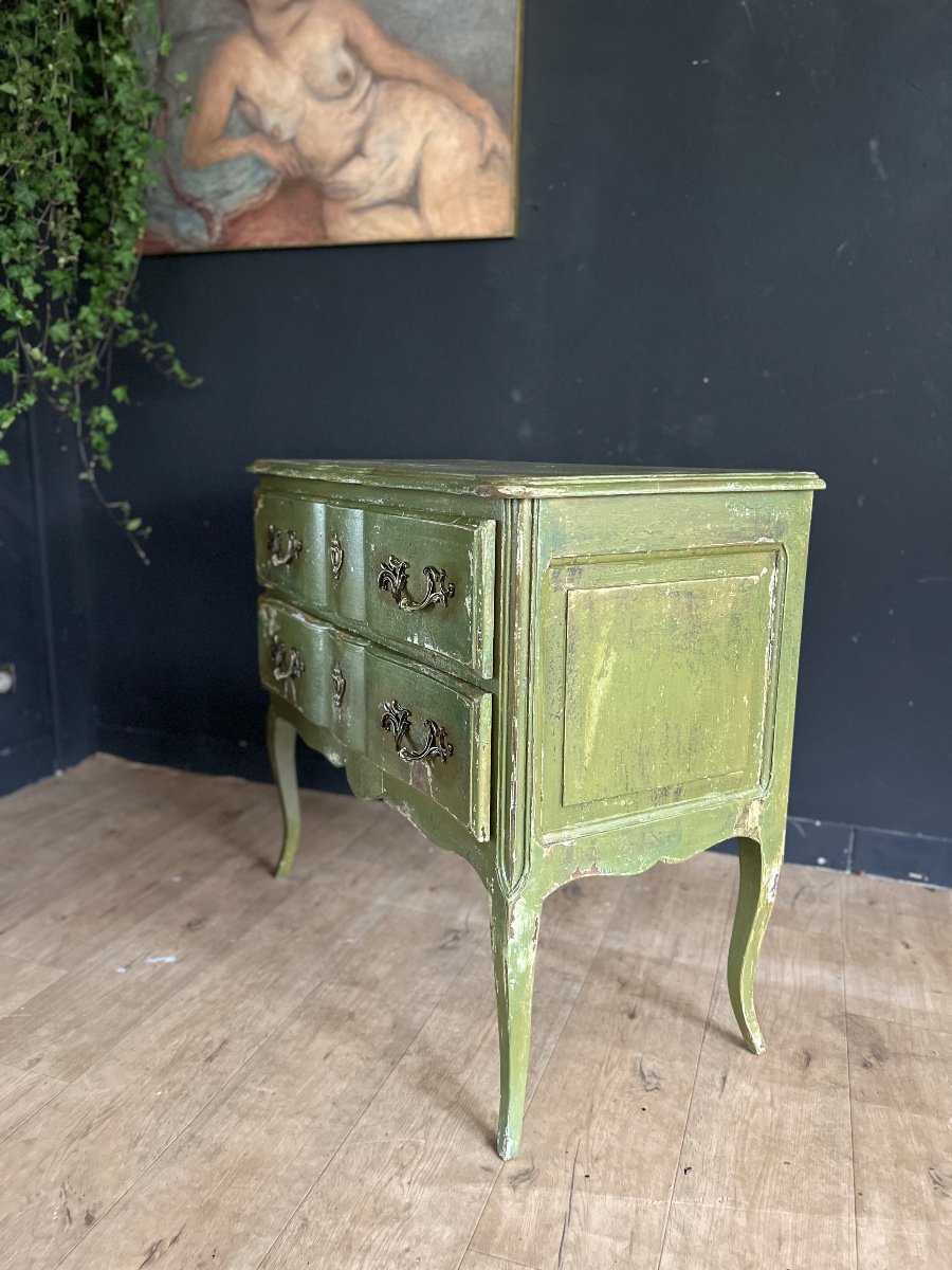 Patinated Sauteuse Chest Of Drawers-photo-5