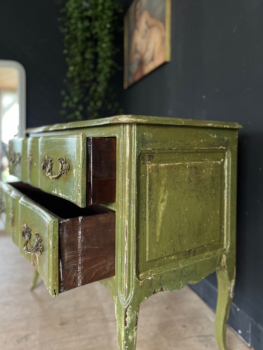 Patinated Sauteuse Chest Of Drawers-photo-7