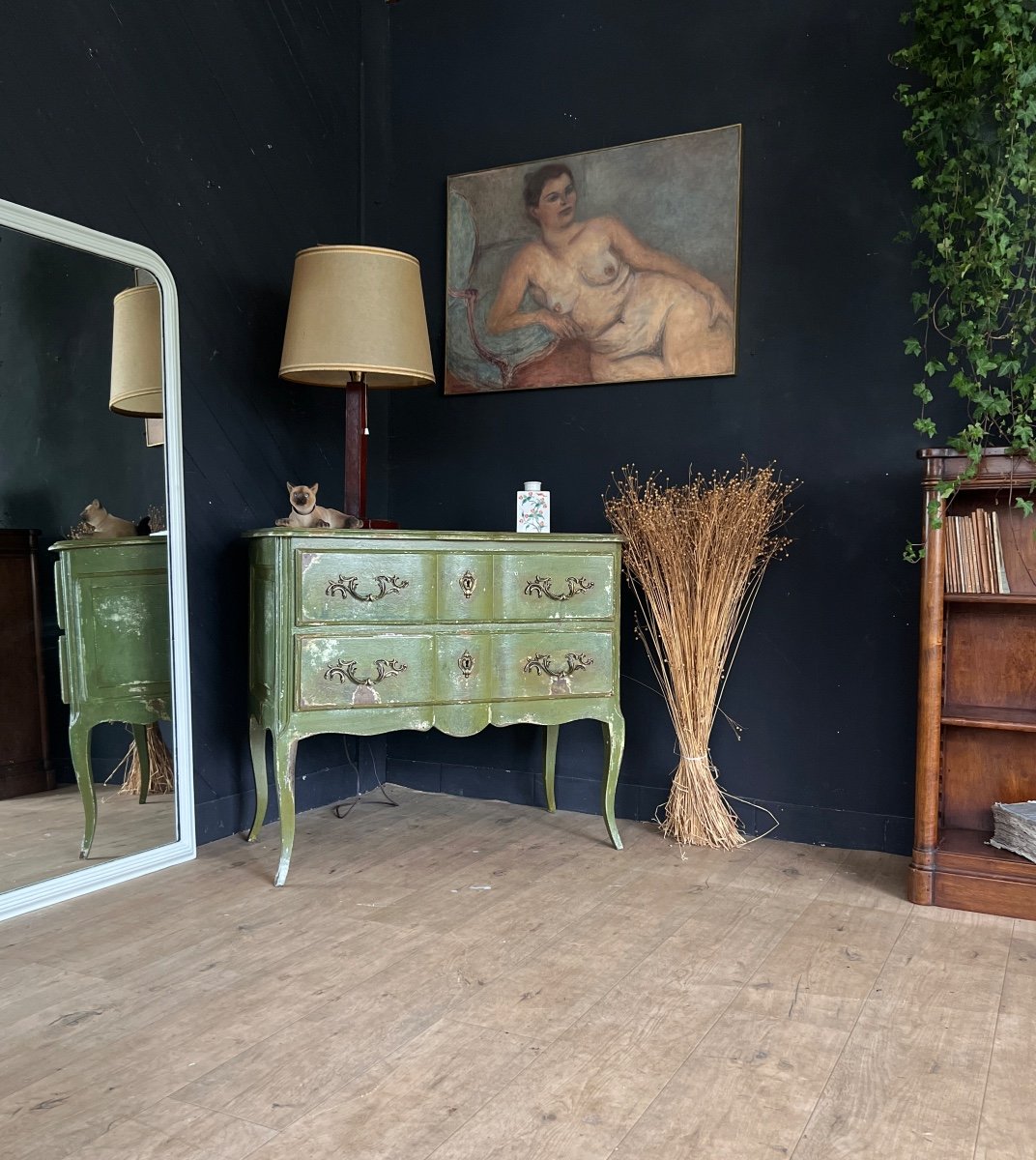 Patinated Sauteuse Chest Of Drawers