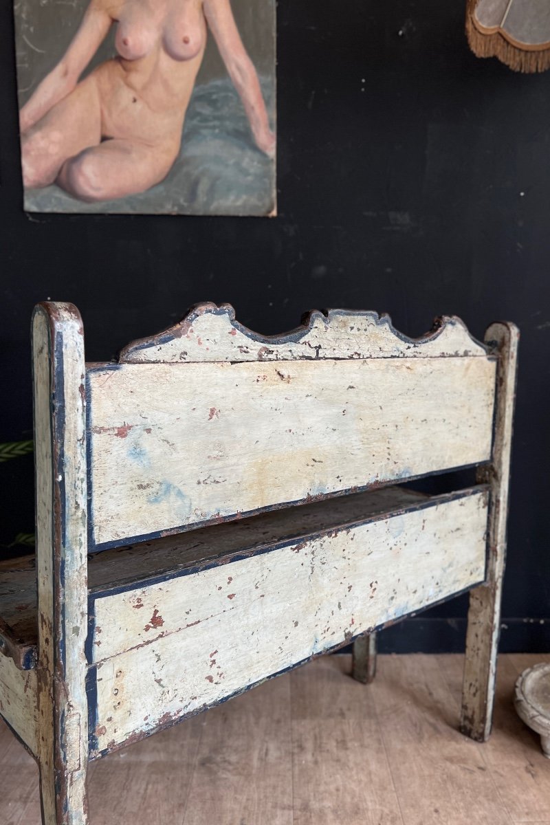 Banc Polychrome Ancien-photo-2