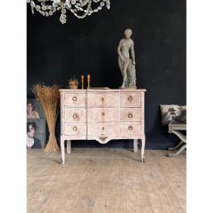 Patinated Chest Of Drawers 