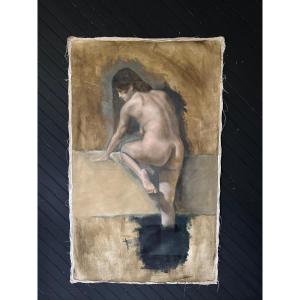 Large Oil On Canvas Nude