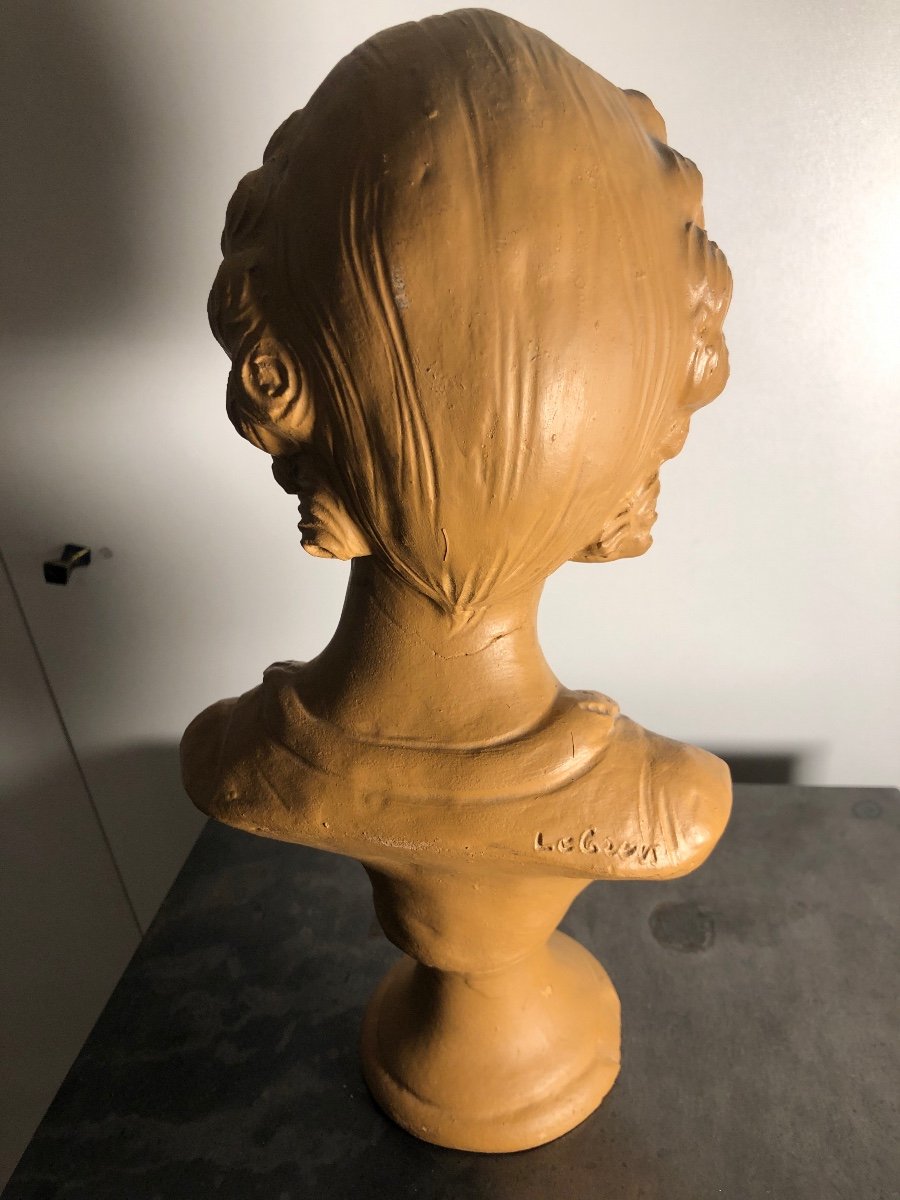 Terracotta Bust (marie Antoinette) By André Jean Lebrun-photo-1