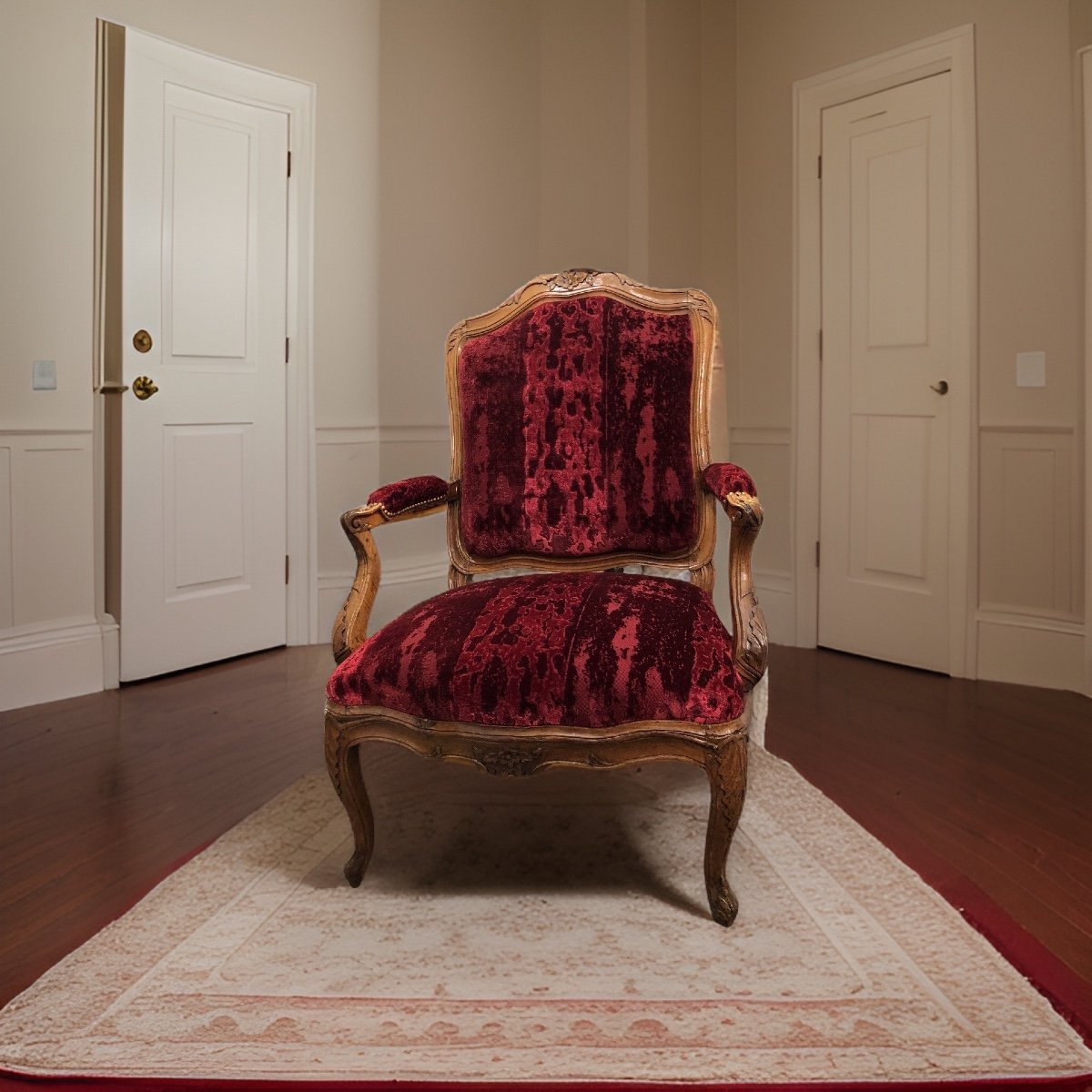 Large Regence Period Armchair - Louis XV-photo-4