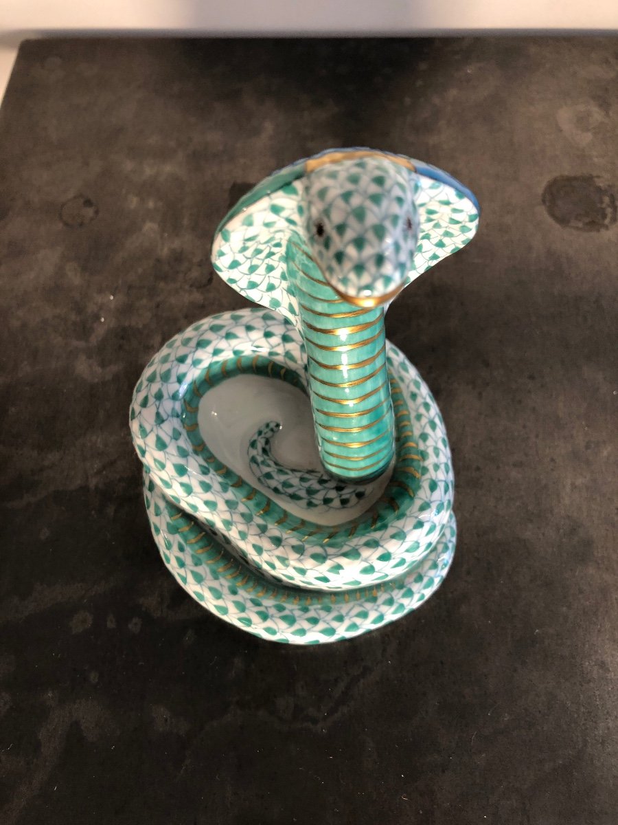 Cobra En Porcelaine De Herend -photo-2