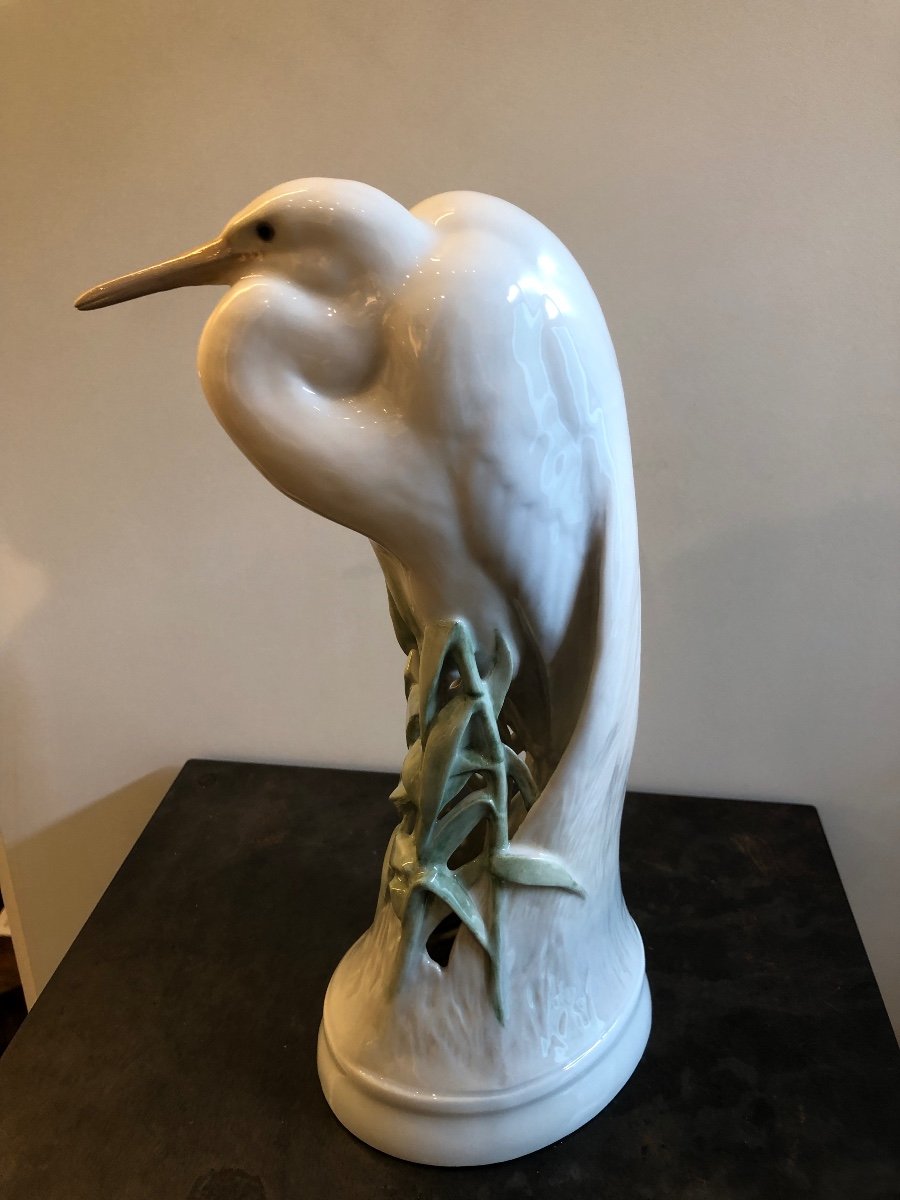 Royal Copenhagen Porcelain Heron Pair  -photo-3