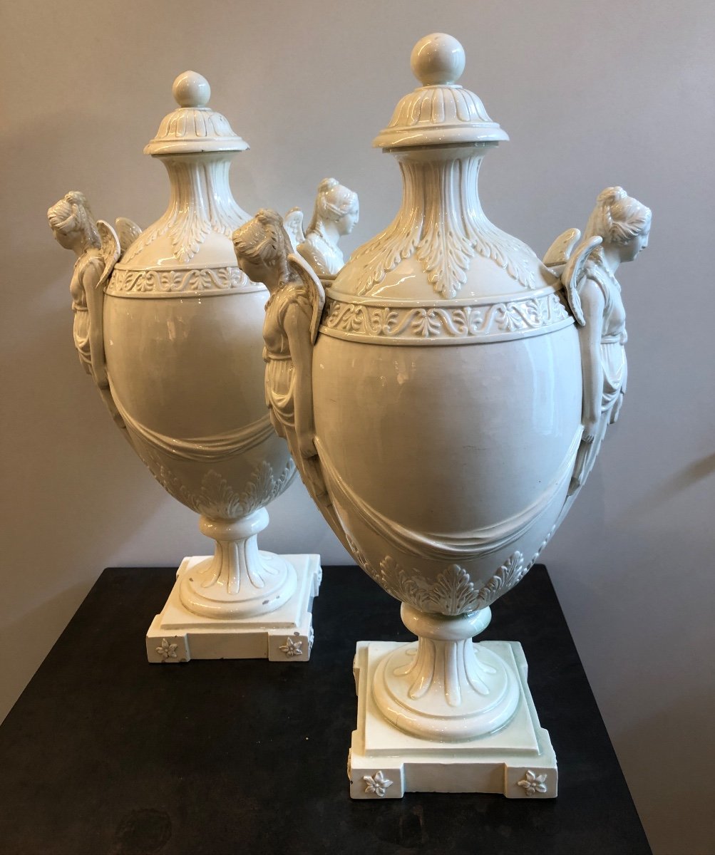 Pair Of Earthenware Urns 