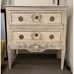 Louis XVI Carved Chest Of Drawers 