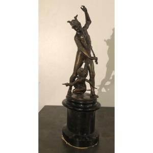 Bronze Mercure Et Cupidon 