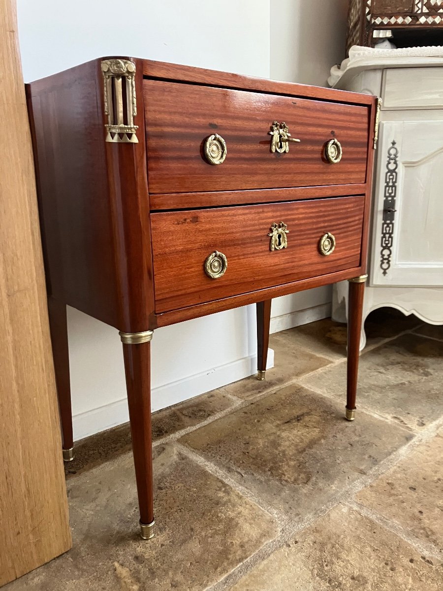 Commode Sauteuse époque Louis XVI estampillée G.CORDIÉ-photo-1