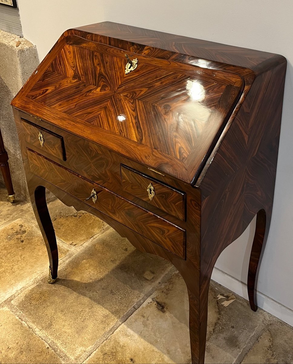 Desk, Louis XV Slope Secretary In Violet Wood -photo-1