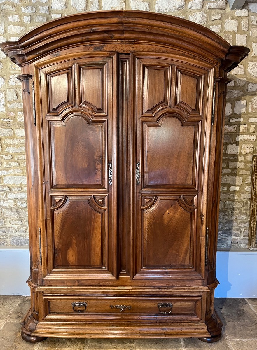 Exceptionnelle Armoire Pantalonniere Louis XIV en noyer-photo-4