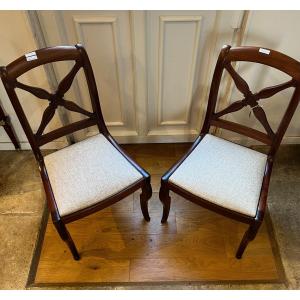 Pair Of Restoration Period Mahogany Chairs