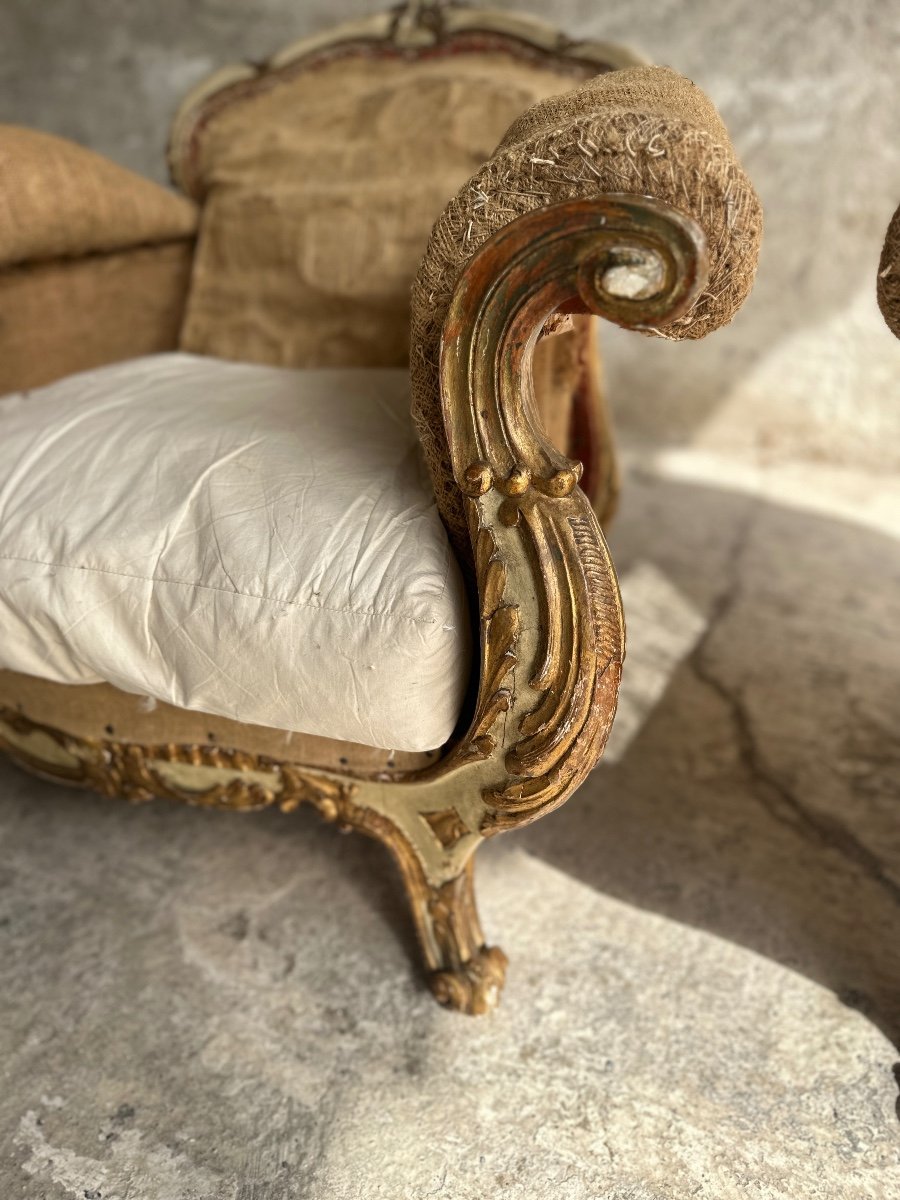 Paire De Fauteuils Rococo Italien-photo-3