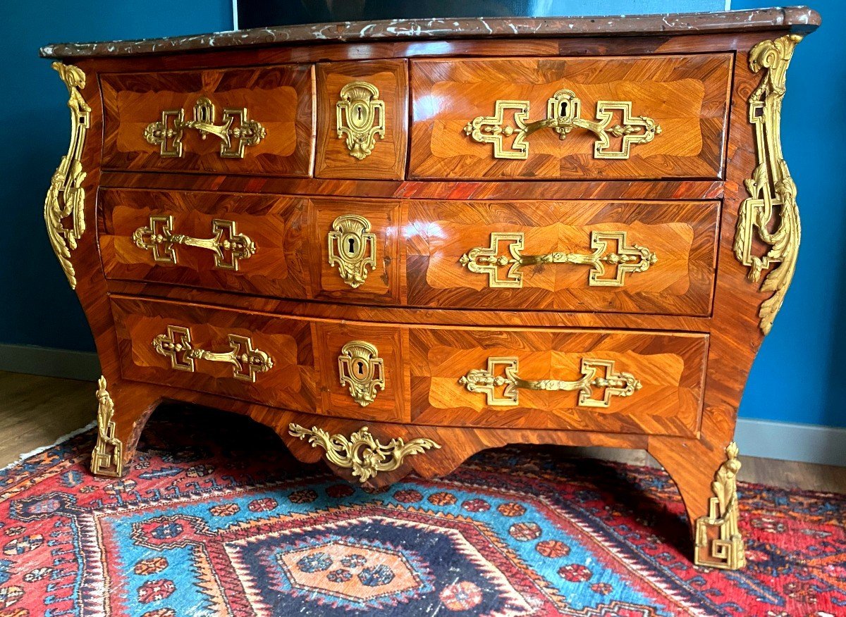 Commode Tombeau En Marqueterie Estampillée Boudin-photo-2