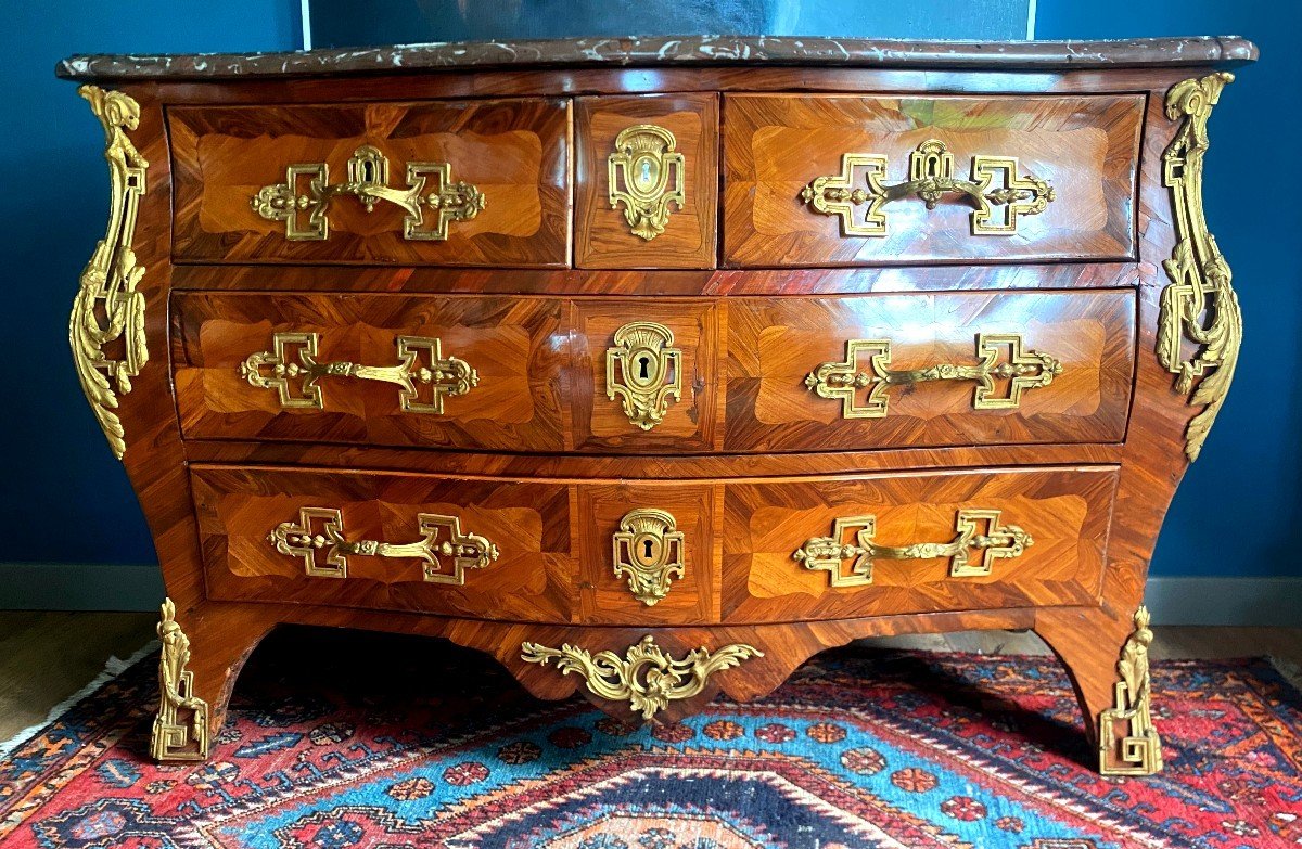 Commode Tombeau En Marqueterie Estampillée Boudin-photo-3