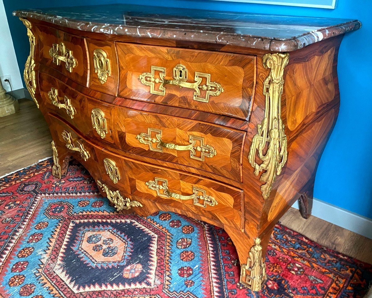 Commode Tombeau En Marqueterie Estampillée Boudin-photo-4